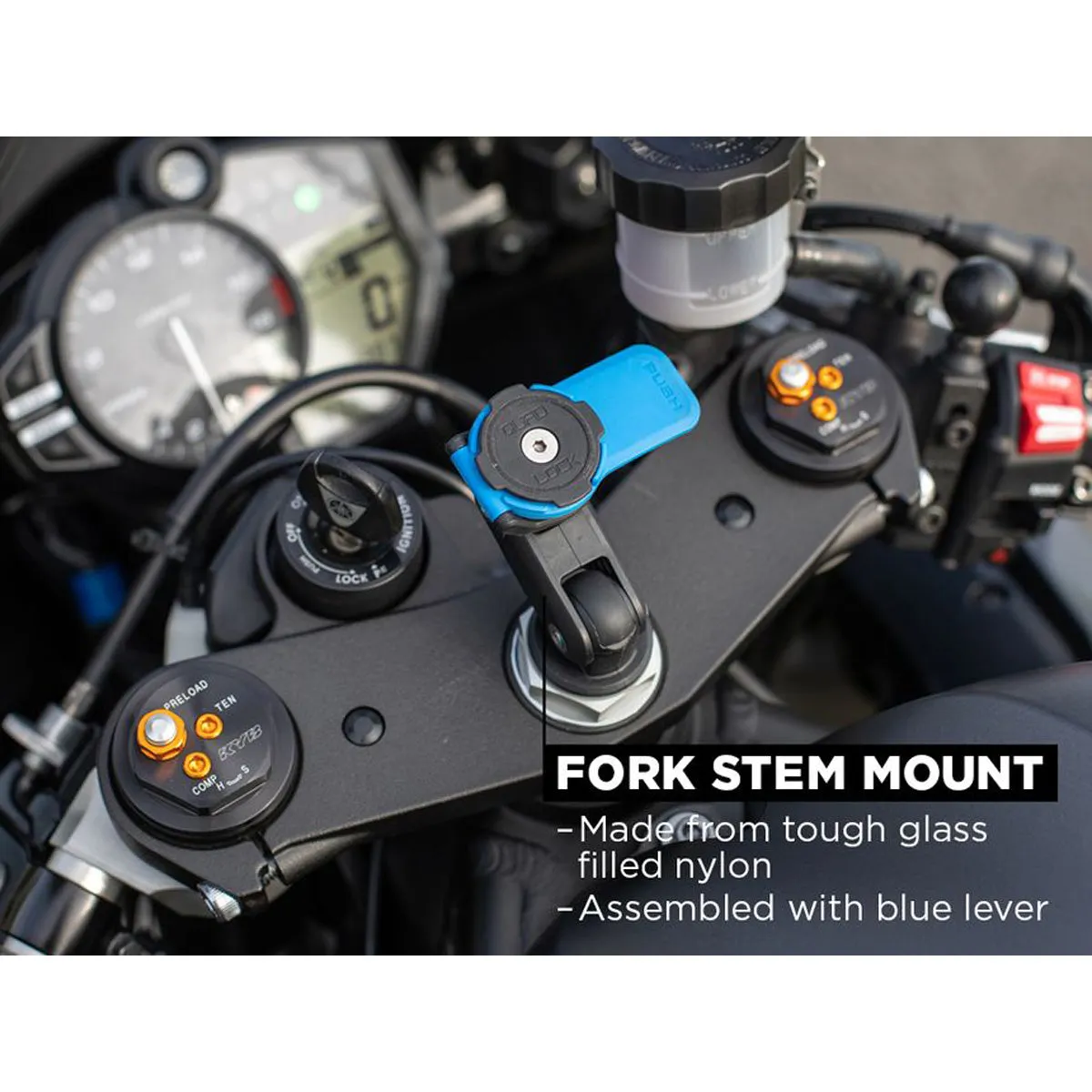 Quad Lock Motorcycle Fork Stem Mount