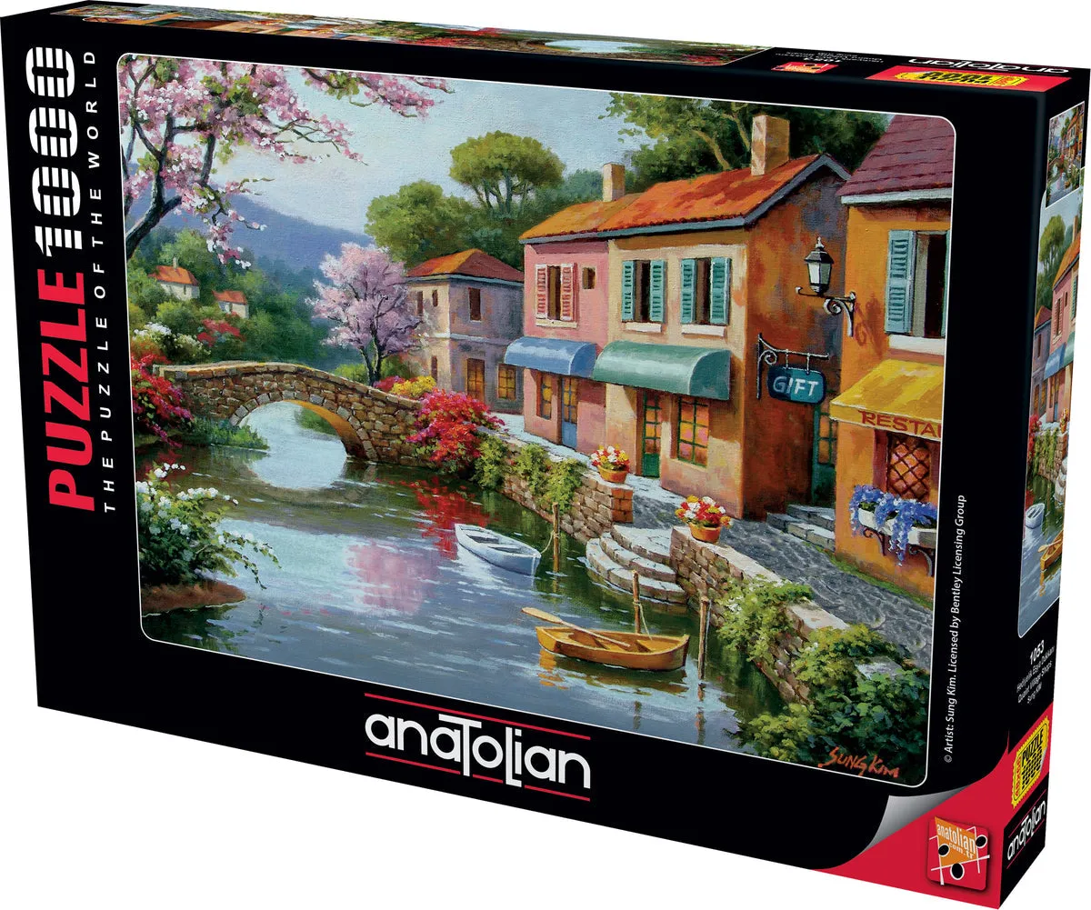 Quaint Village Shops, 1000 Pc Jigsaw Puzzle by Anatolian