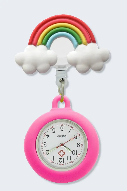 Rainbow Retractable Fob Watch