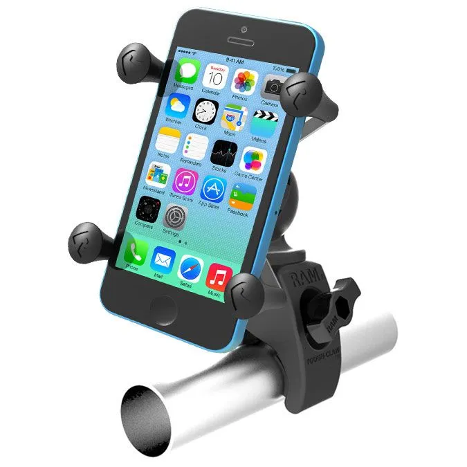 RAM HANDLEBAR RAIL MOUNT FOR LARGE DEVICES PLASTIC BLACK