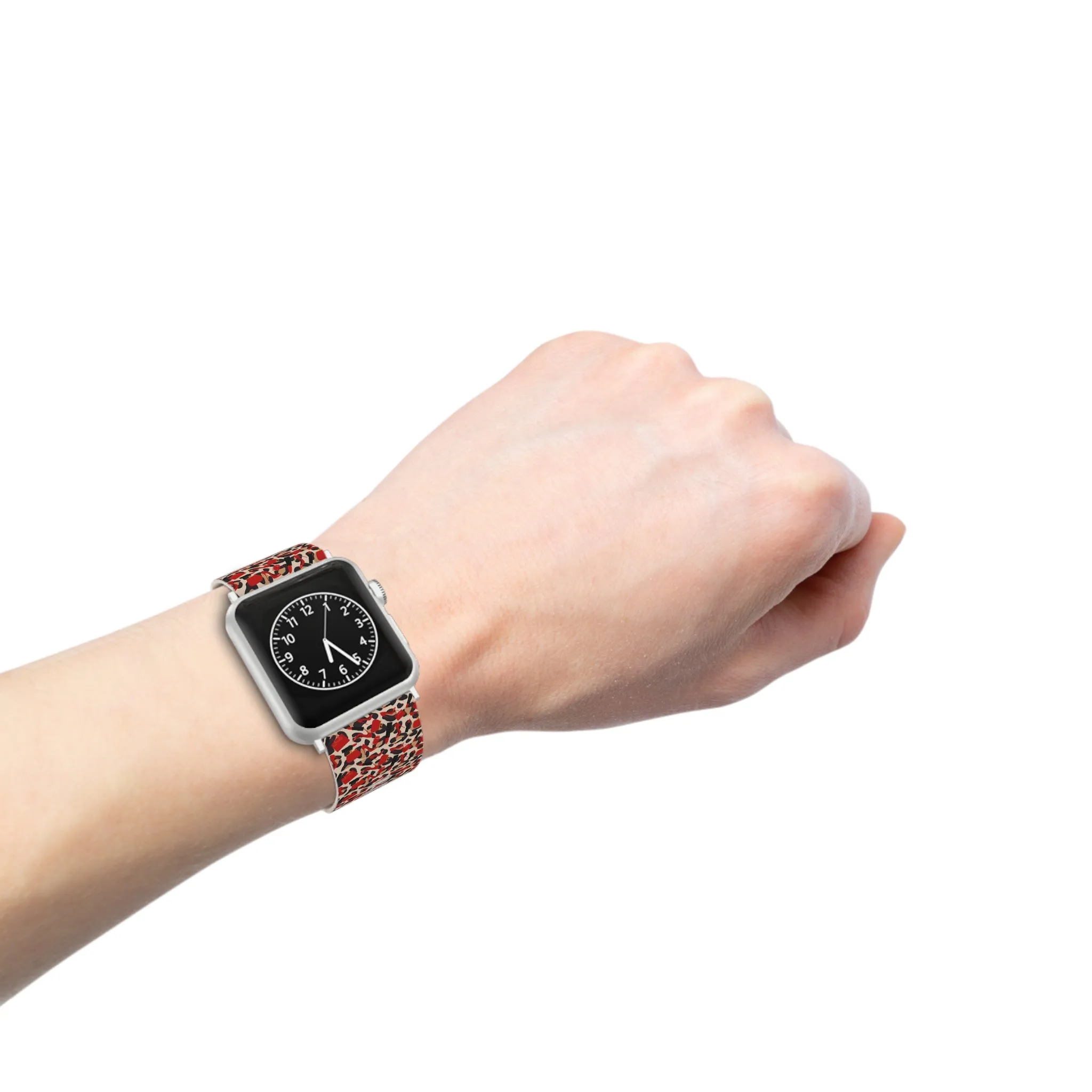 Red Leopard Watch Band for Apple Watch