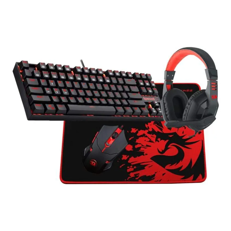 Redragon 4 In1 Mechanical Gaming Combo Mouse|Mouse Pad|Headset|Mechanical Keyboard Rd K552 Bb 2