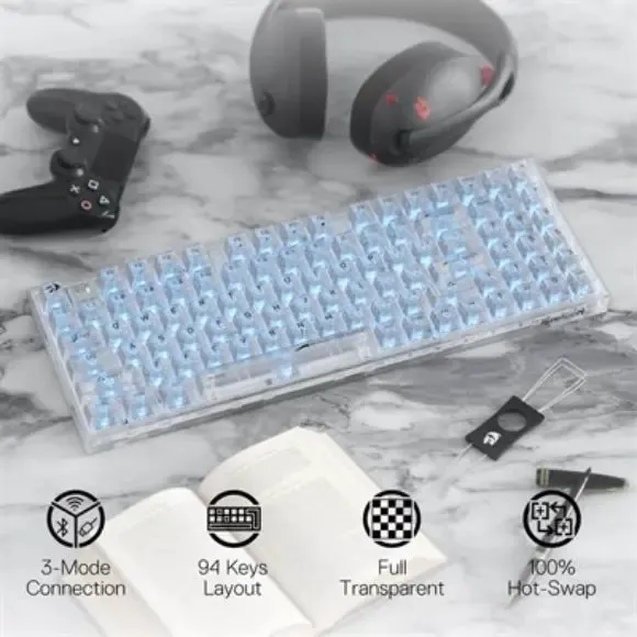 Redragon IRELIA PRO K658CT-RGB-PRO Wireless Mechanical Keyboard | White