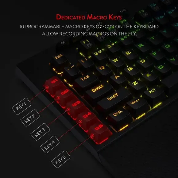 Redragon K596 Vishnu Wireless/Wired RGB Mechanical Gaming Keyboard