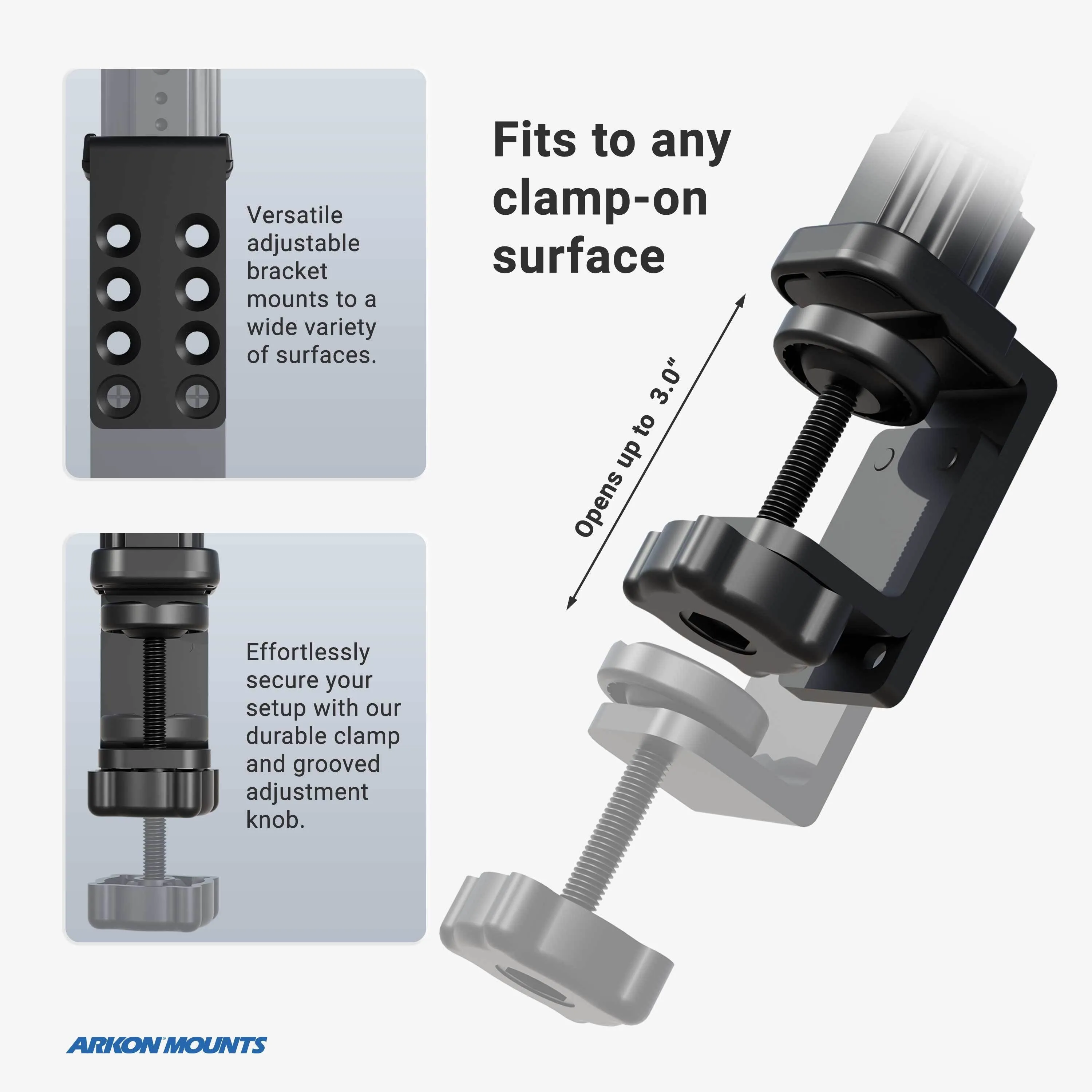 RoadVise® Heavy-Duty Phone Clamp Mount with 22" Gooseneck