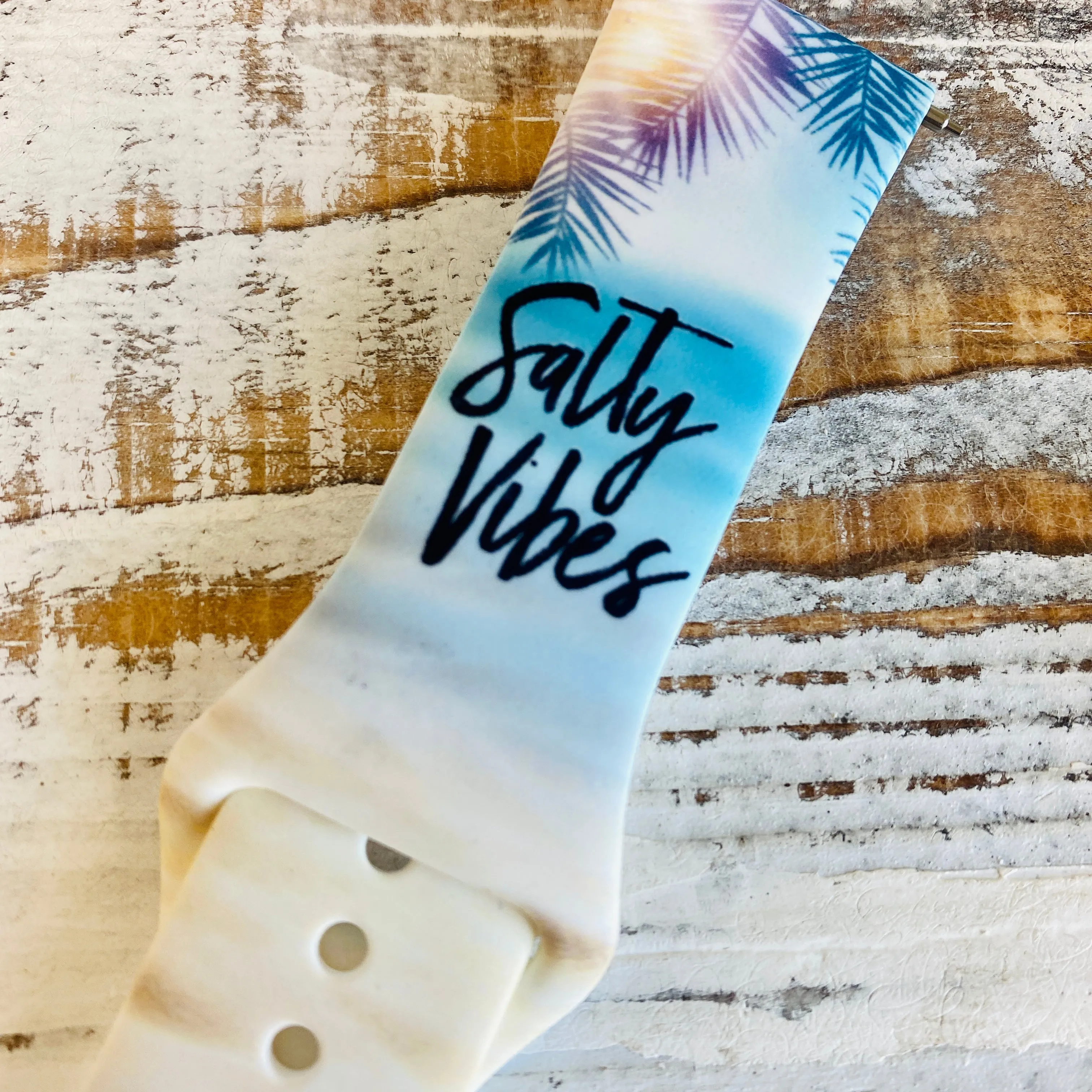 Salty Vibes Print Silicone Band For Samsung Watch