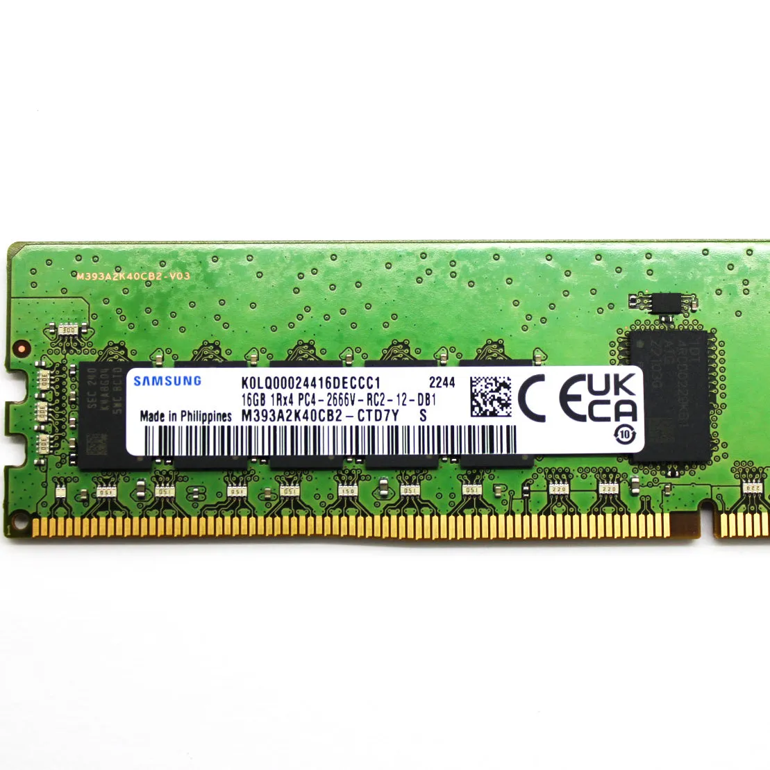 Samsung 16GB 1Rx4 PC4-2666V ECC REG 288-Pin Server Memory RAM M393A2K40CB2-CTD7Y