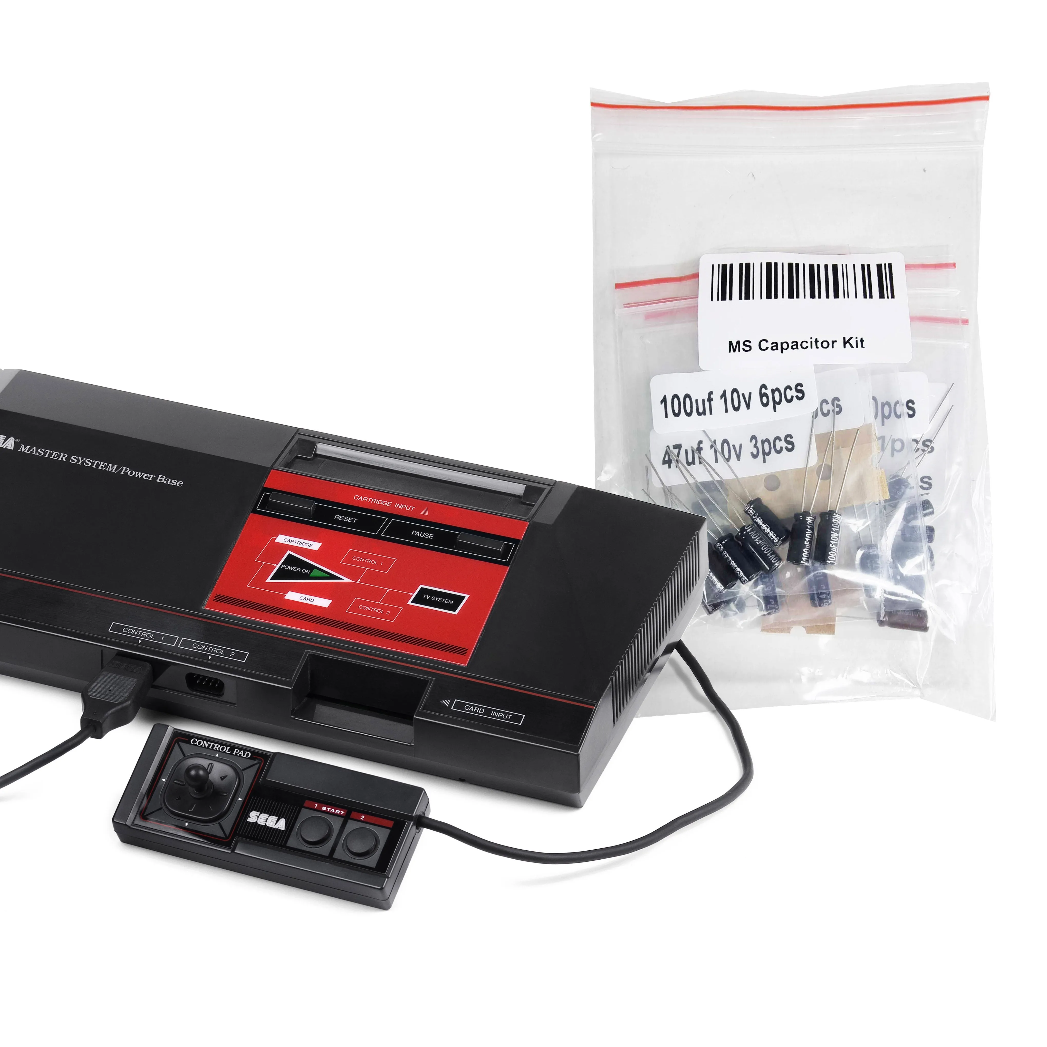 Sega Master System Capacitor Kit - RetroSix