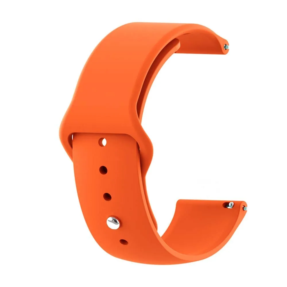 Silicone Button Style Watch Straps Compatible with Huawei 18mm Range