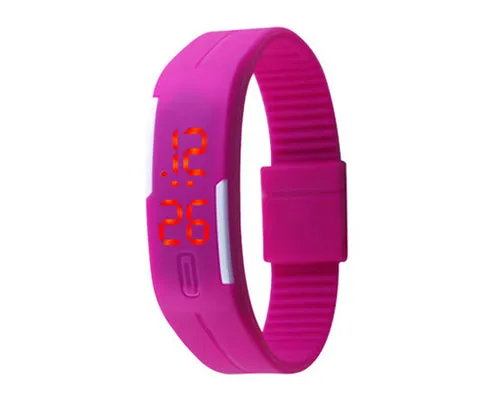 Silicone Digital LED Wrist Sport Watches for Women and Men