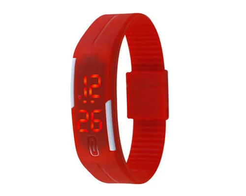 Silicone Digital LED Wrist Sport Watches for Women and Men