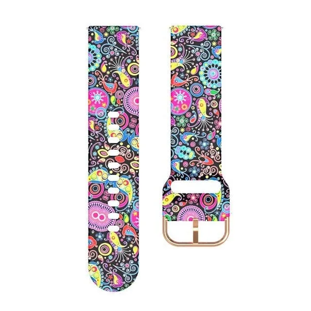 Silicone Pattern Watch Straps compatible with the Fitbit Charge 4