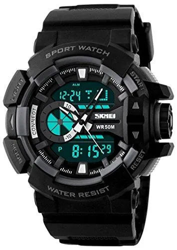 Skmei Analog-Digital Multi-Colour Dial Unisex Watch - 1117BBGREY