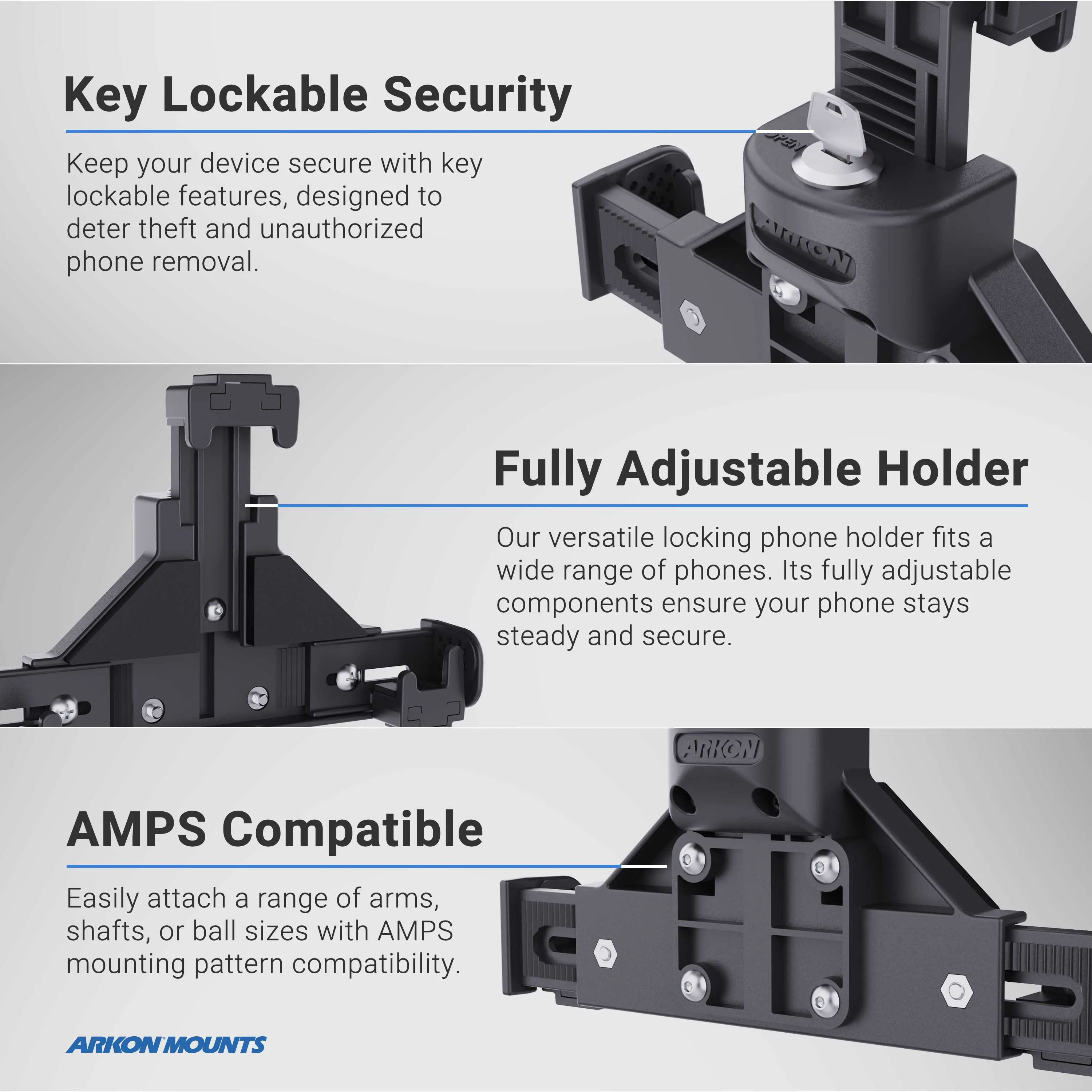 SkyHold™ Yoke Locking Phone Mount