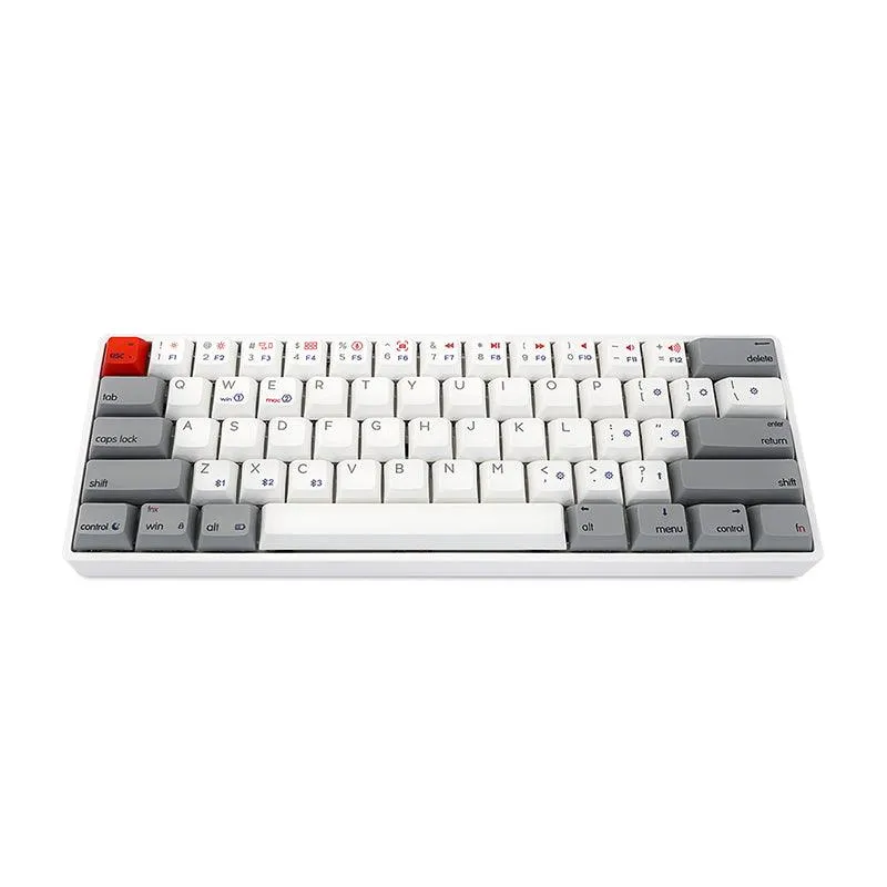 Skyloong GK61 SK61 60% Wired Mechanical Gaming Keyboard White/Grey Colour