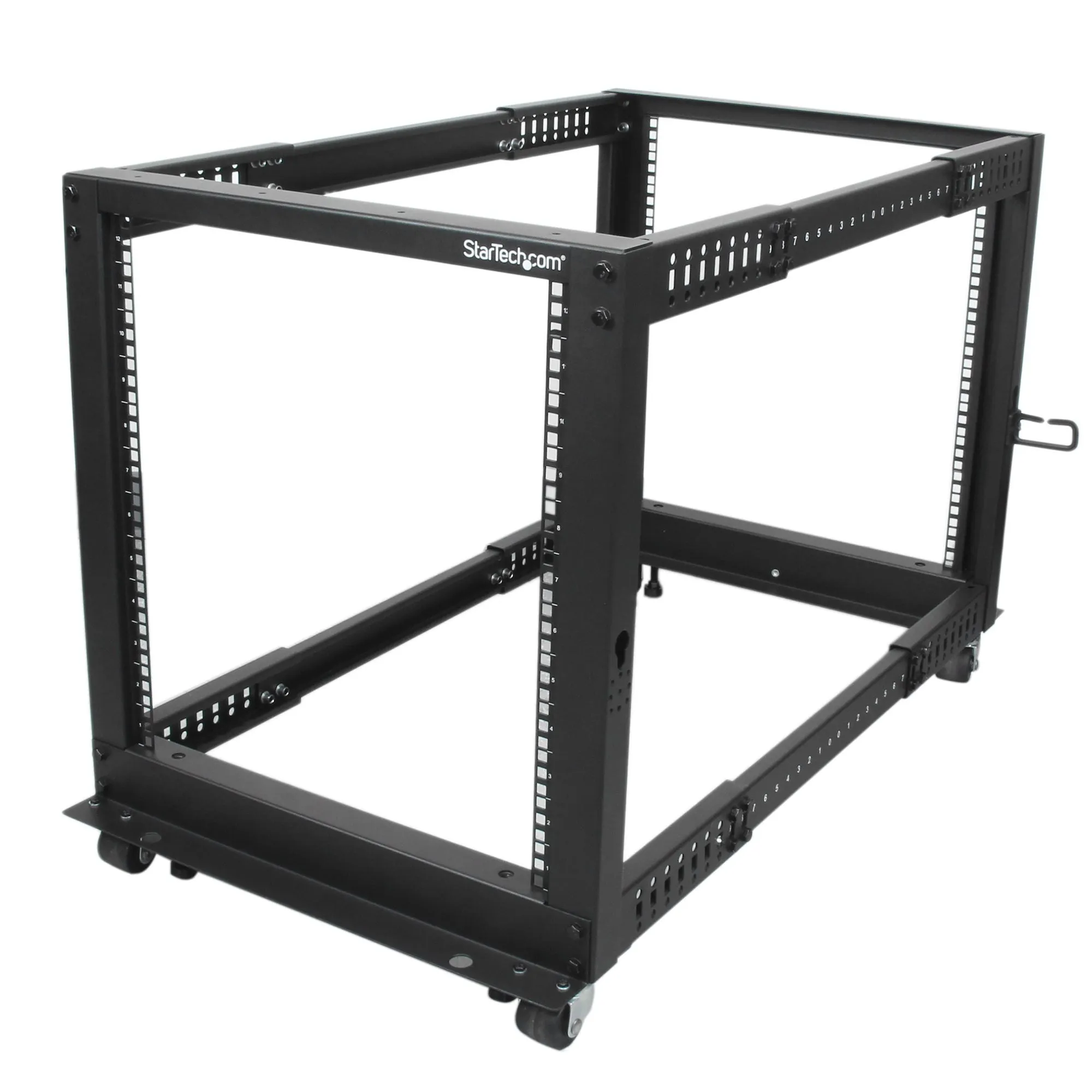 Startech.Com 12U Open Frame Server Rack - 4 Post Adjustable Depth (22" To 40") Network Equipment Rack W/ Casters/ Levele