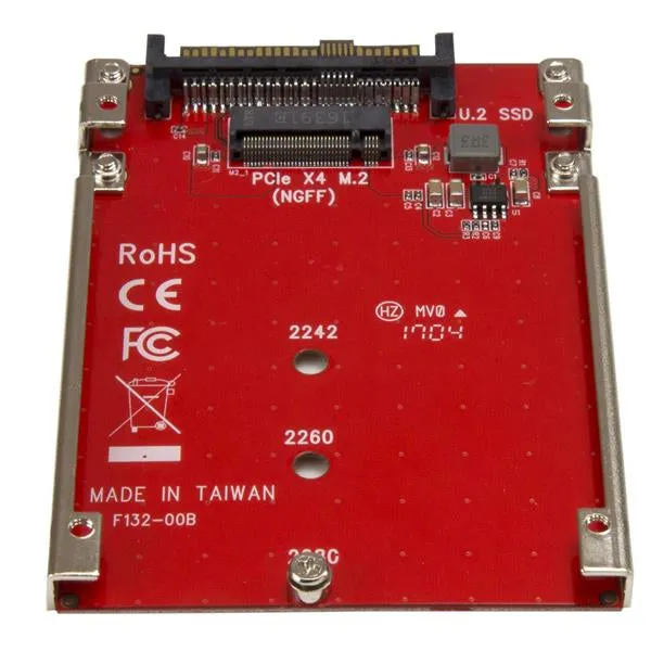 Startech.Com M.2 To U.2 Adapter - For M.2 Pcie Nvme Ssds - Pcie M.2 Drive To U.2 (Sff-8639) Host Adapter - M2 Ssd Conver