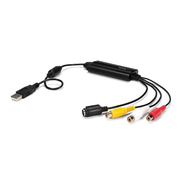 Startech.Com Usb Video Capture Adapter Cable, S-Video/Composite To Usb 2.0 Sd Video Capture Device Cable, Twain Support,