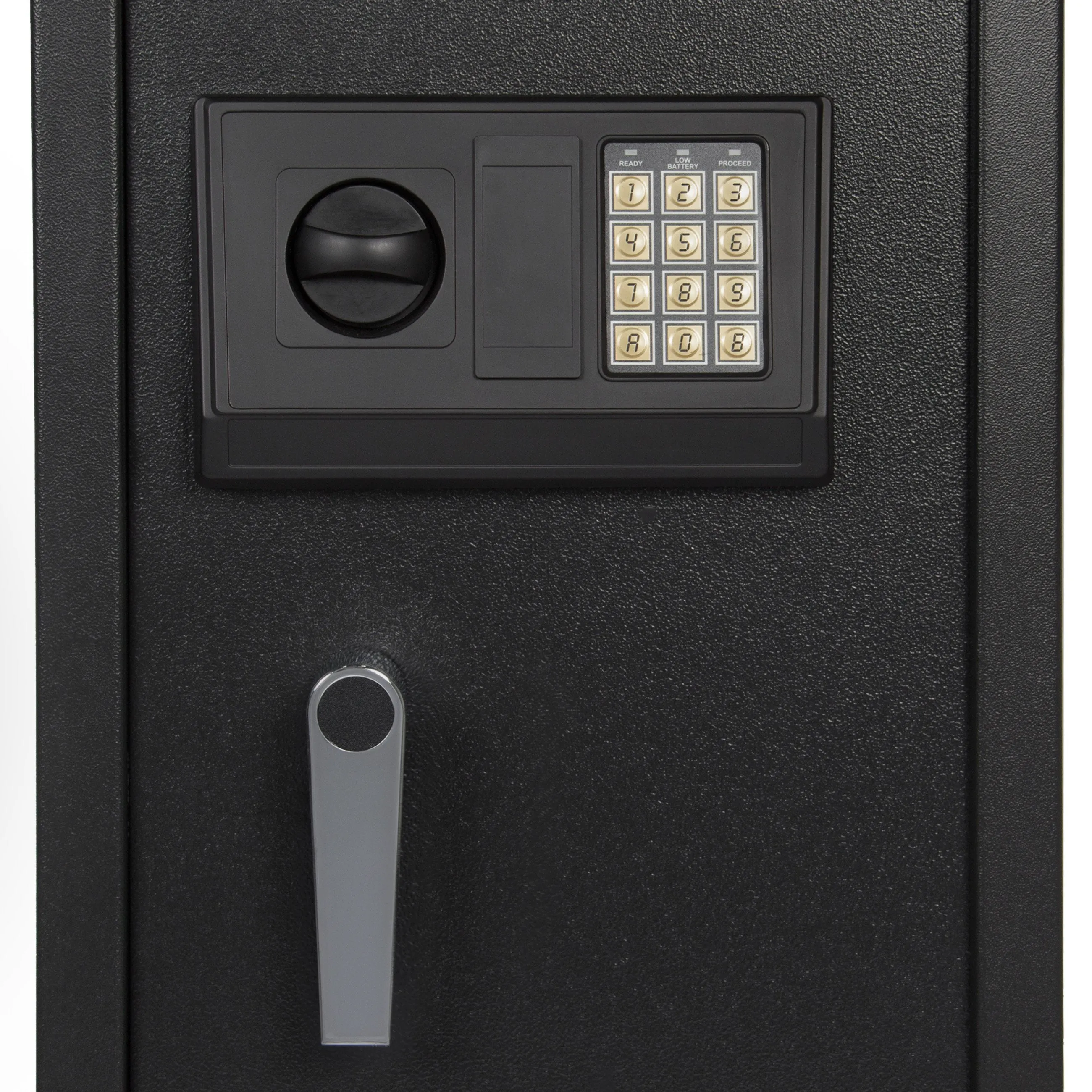 Steel Programmable Electronic Storage Safe w/ Digital Keypad, Keys - Black