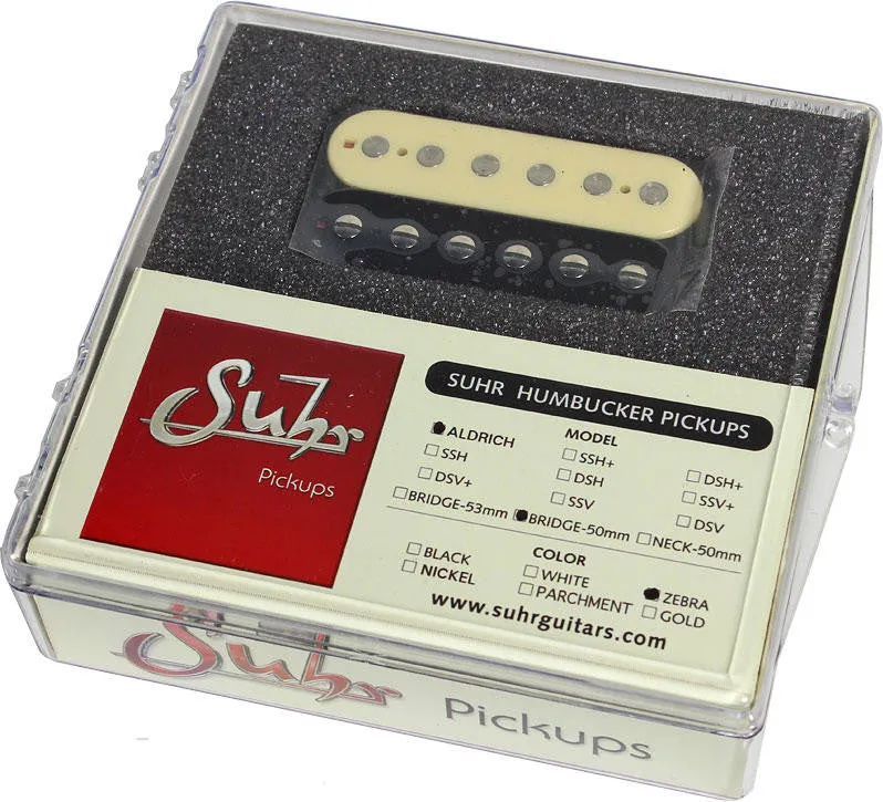 Suhr Aldrich Bridge Pickup, Zebra, 53mm