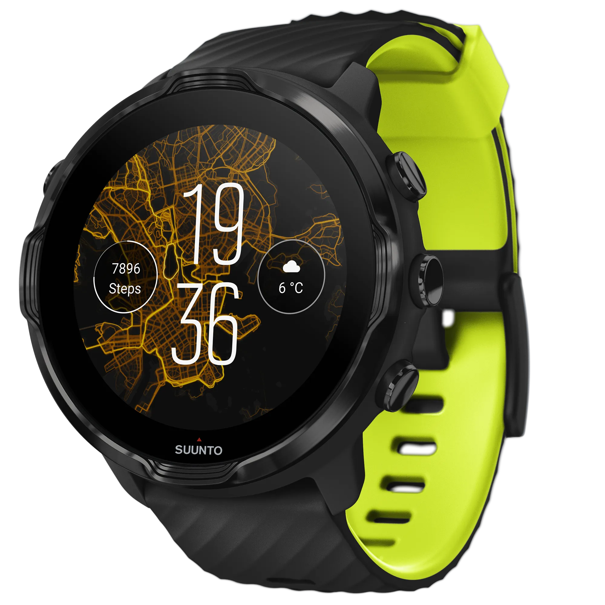 SUUNTO 7 Black Lime GPS Sports Smartwatch With Versatile Sports Experience (SS050379000)