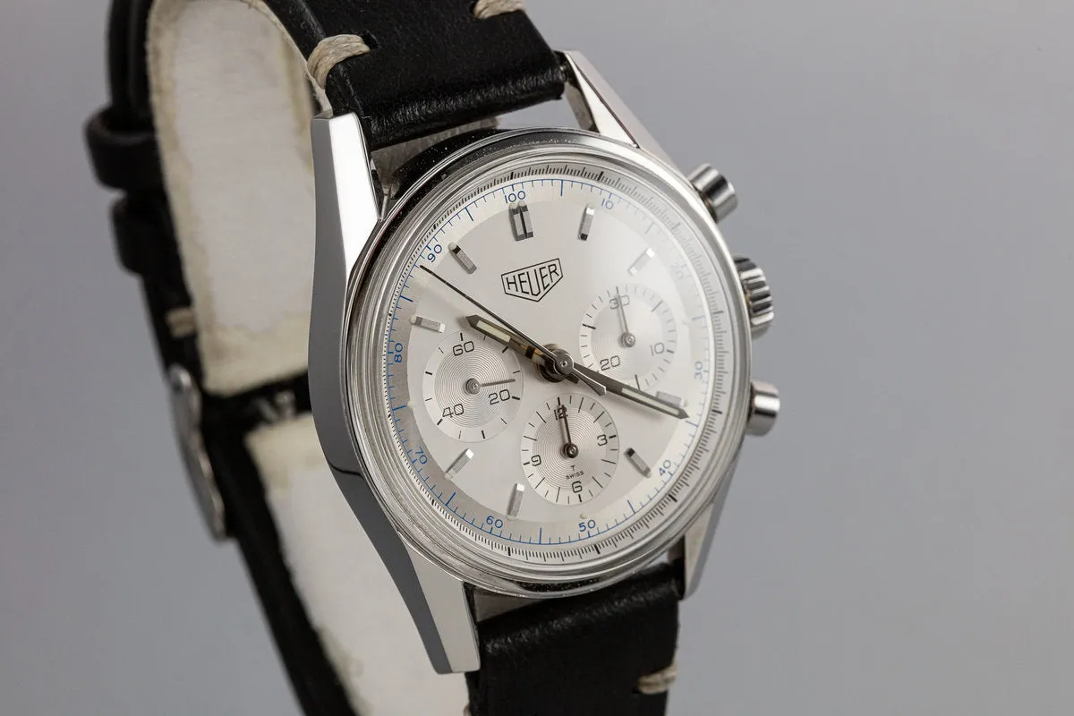 Tag Heuer 1964 Carrera Re-Edition CS3110 Silver Dial with Box, Blank Papers, and Service Papers