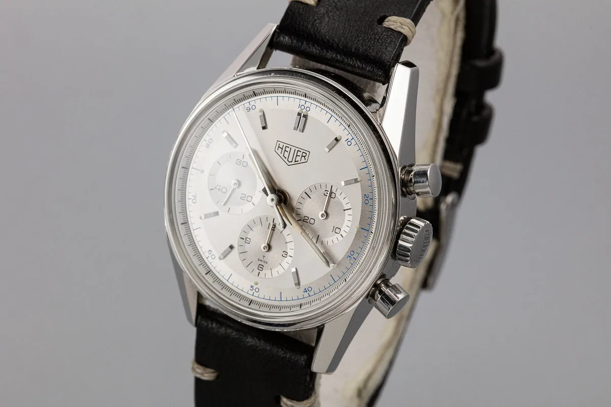 Tag Heuer 1964 Carrera Re-Edition CS3110 Silver Dial with Box, Blank Papers, and Service Papers