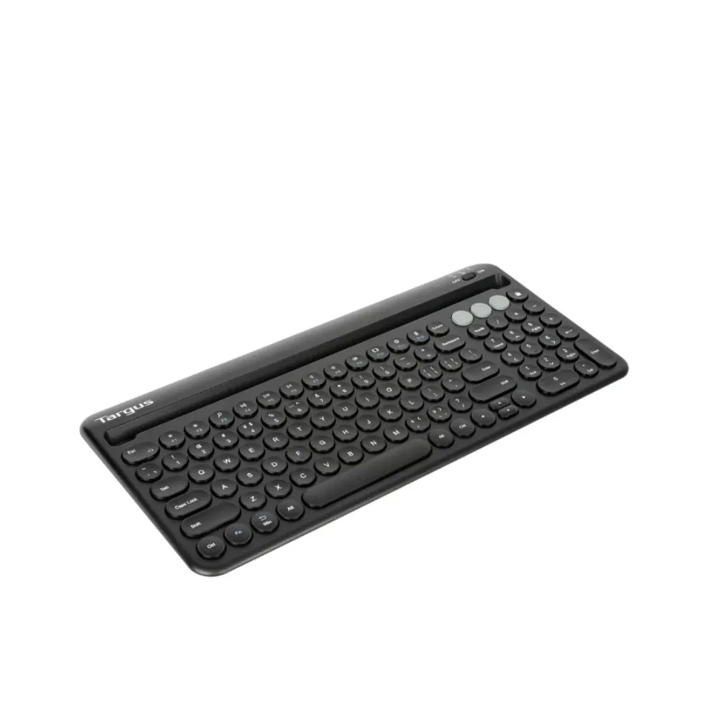 Targus Multi-Device Bluetooth® Antimicrobial Keyboard with Tablet/Phone Cradle (Black) AKB867