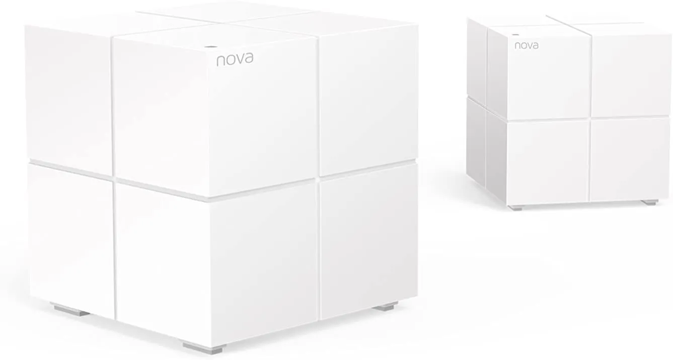 Tenda Nova MW6-2 Whole Home Mesh Wi-Fi System; Get Rid of Wi-Fi Dead Zones 4000sq² Wi-Fi Coverage, Two Gigabit Network Ports, App Control, Easy Set Up