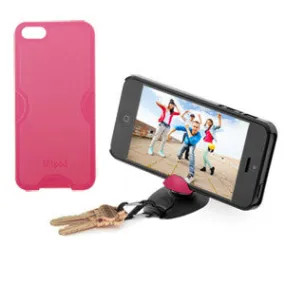 Tiltpod 4-in-1 Tripod, Phone Case, Keychain, and Stand for iPhone 5 (Pink)