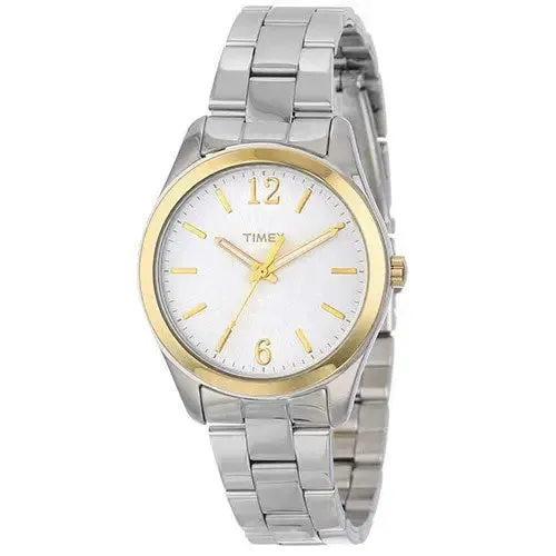 Timex Women's Analog Quartz Two Toned Stainless Steel Watch T2P188