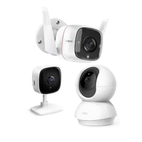 TP Link 3MP Outdoor Security Wi-Fi Camera Bundle - White | TAPOINDOORPACKAGE1