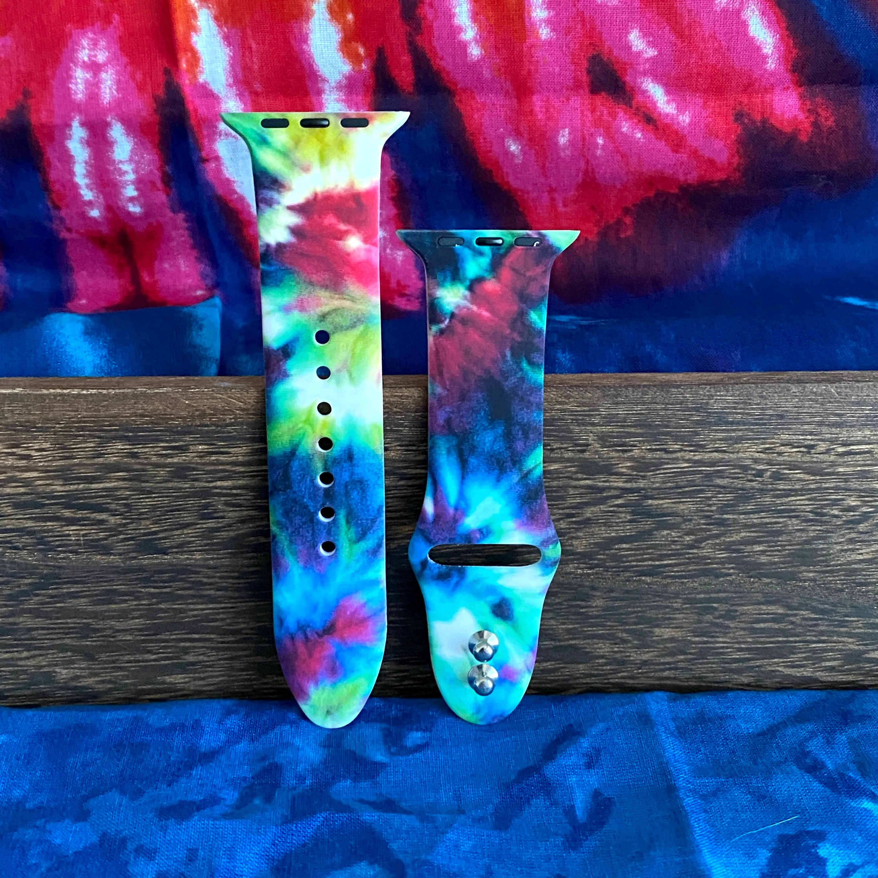 Twisted Tie Dye Print Silicone Band For Apple Watch