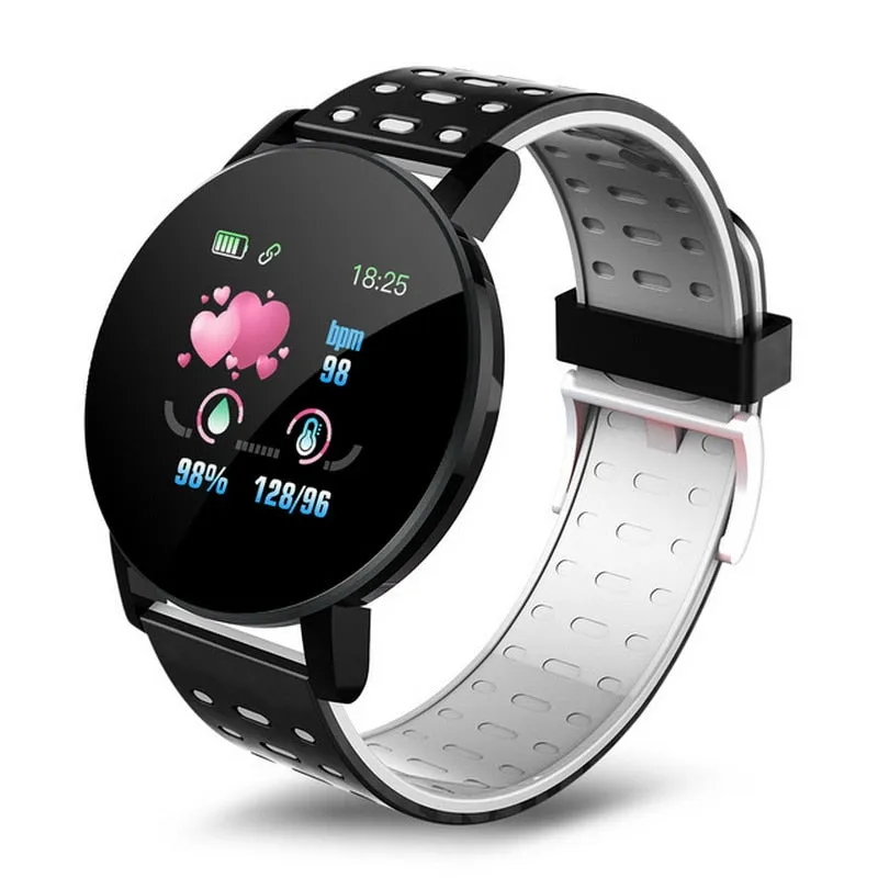 Twitch Smart Watch Men Women Heart Rate Blood Pressure Monitoring Fitness Sport racker Bluetooth Play Music Call 119 Smart Watch