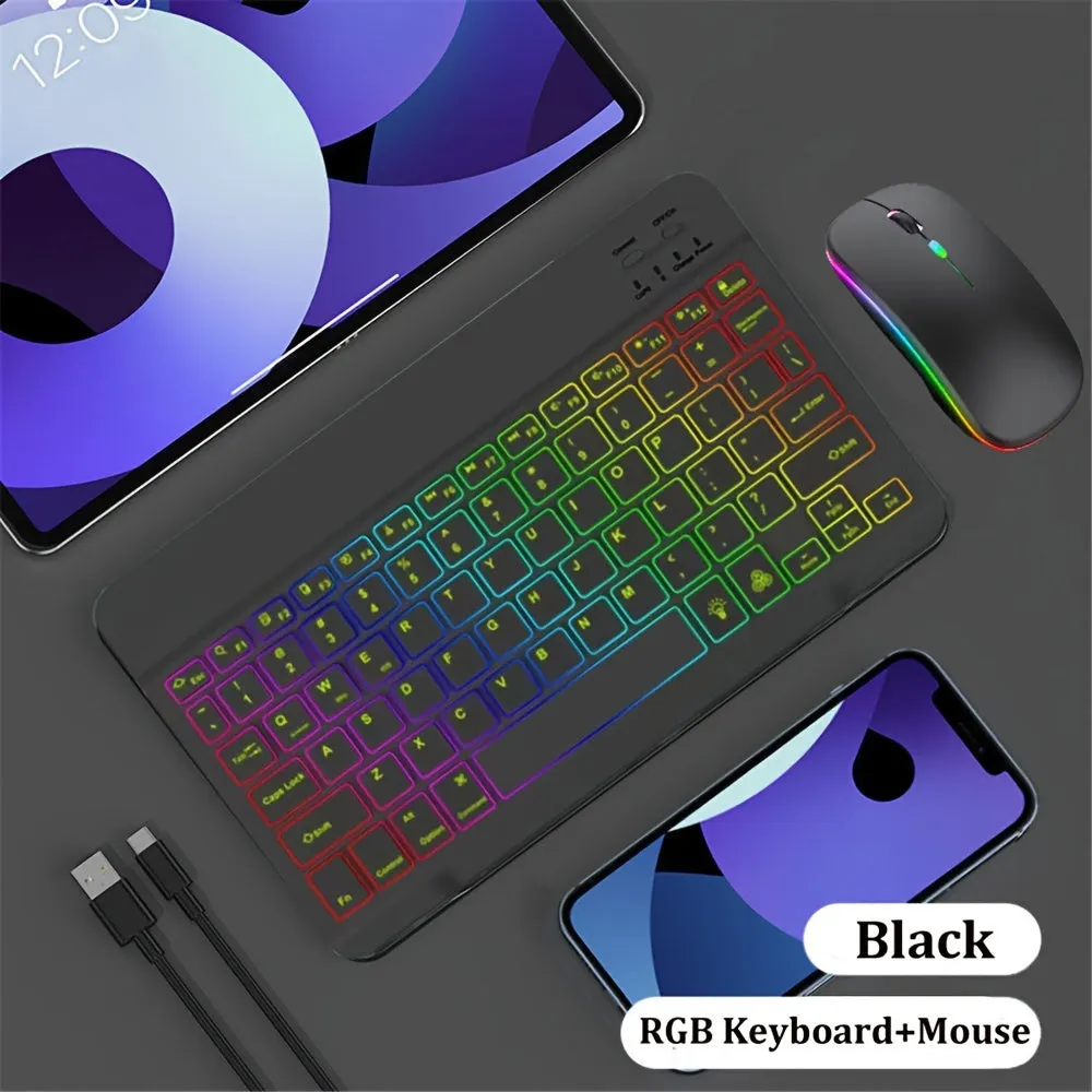 Ultra-Slim Backlit Wireless Keyboard And Mouse For Android/Windows