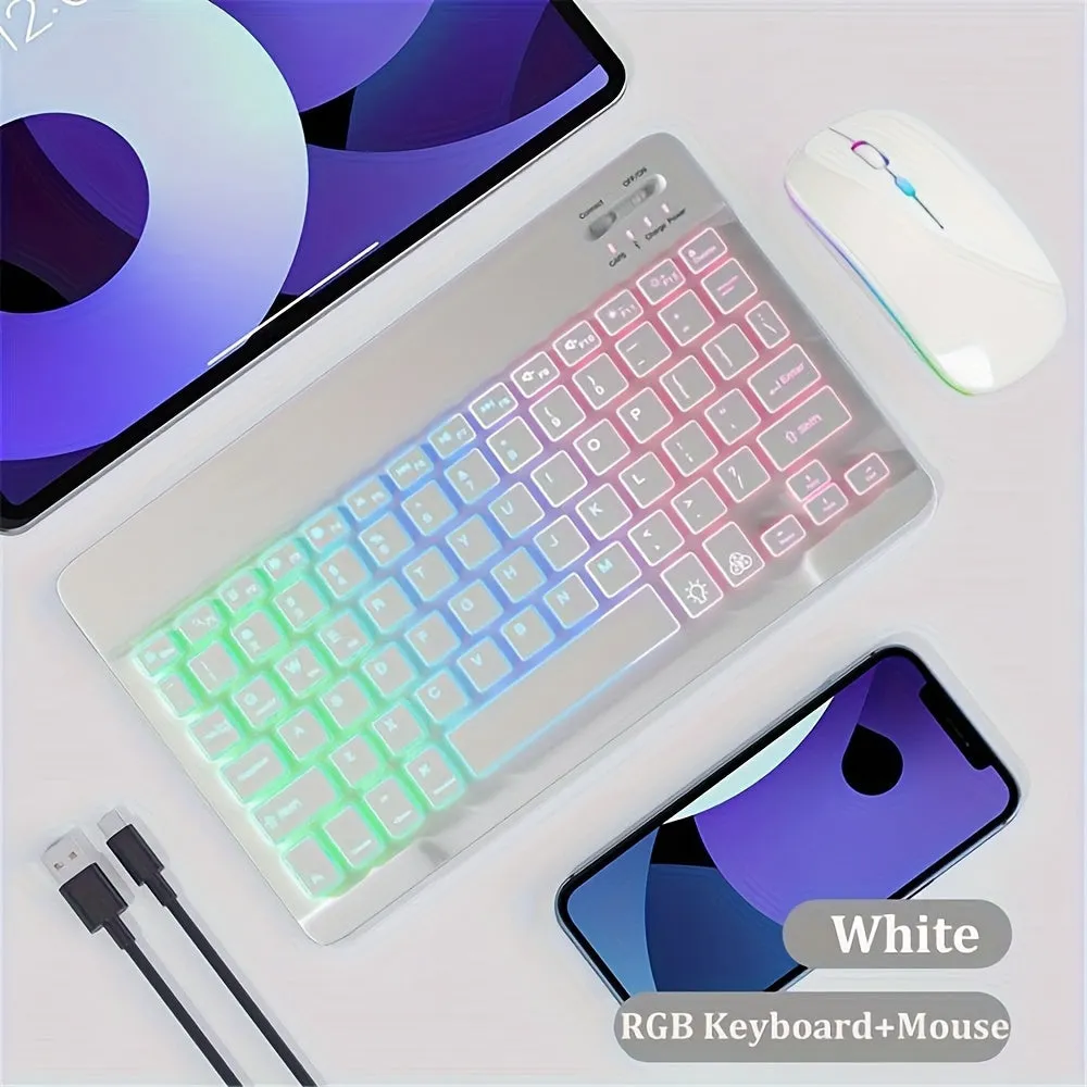 Ultra-Slim Backlit Wireless Keyboard And Mouse For Android/Windows