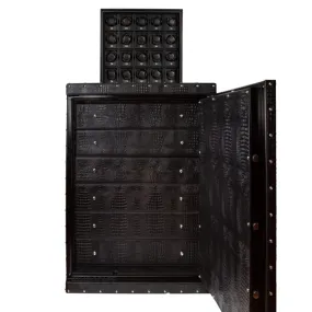 UNDERWOOD (LONDON) - Concealed Croco 25-Unit Safe | UN855/BLK