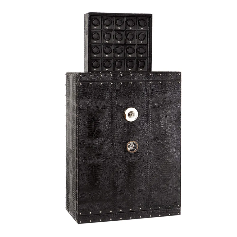 UNDERWOOD (LONDON) - Concealed Croco 25-Unit Safe | UN855/BLK