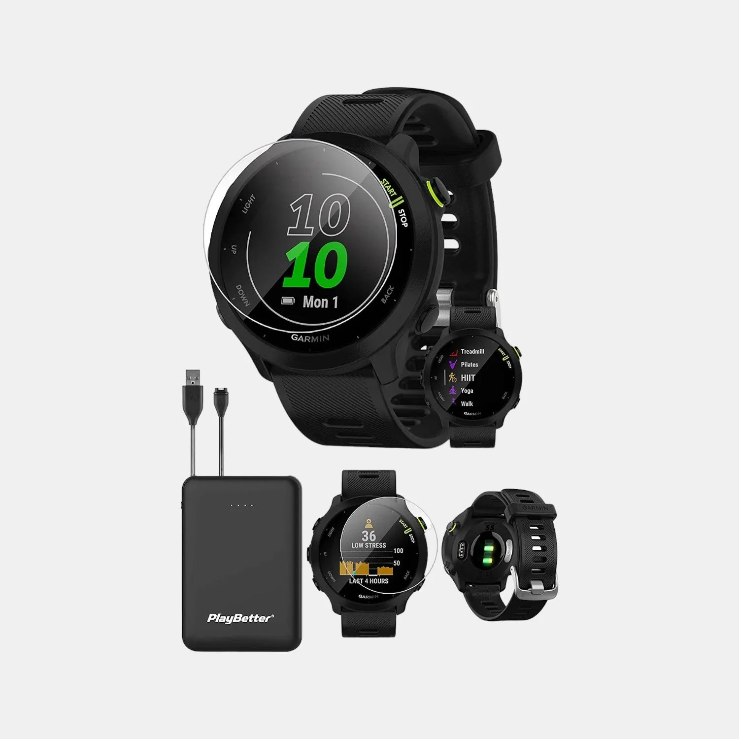 Unisex Digital Smart Watch FORERUNNER 55 BLACK 010-02562-50