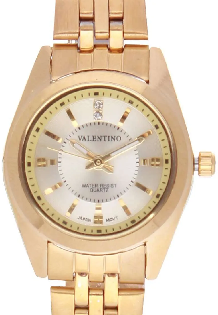 Valentino 20121691-GOLD - SILVER DIAL Stainless Steel Watch for Women