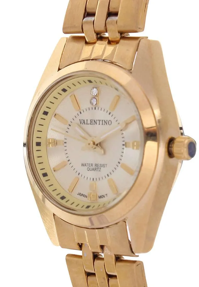 Valentino 20121691-GOLD - SILVER DIAL Stainless Steel Watch for Women