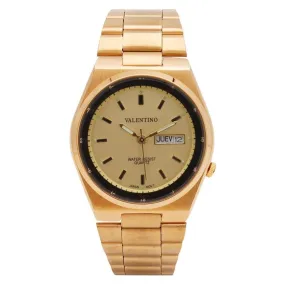 Valentino 20121840-GOLD DIAL STAINLESS BAND STRAP Watch for Men