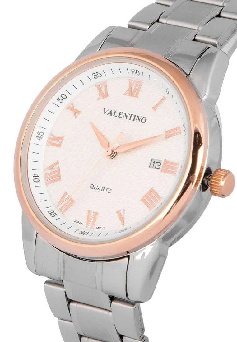 Valentino 20122299-RG RING-WHT DIAL Silver Strap for Men