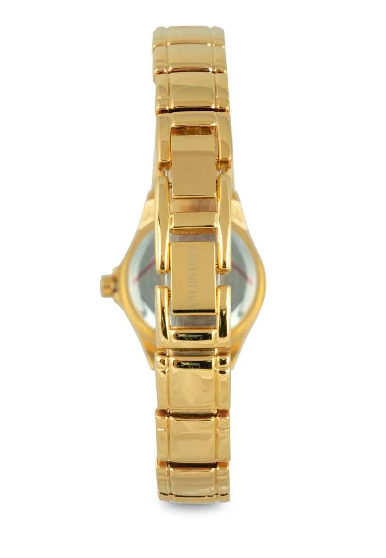 Valentino 20122307-BLACK DIAL Gold Stainless Steel Watch for Women