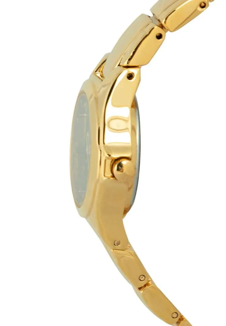 Valentino 20122307-BLACK DIAL Gold Stainless Steel Watch for Women