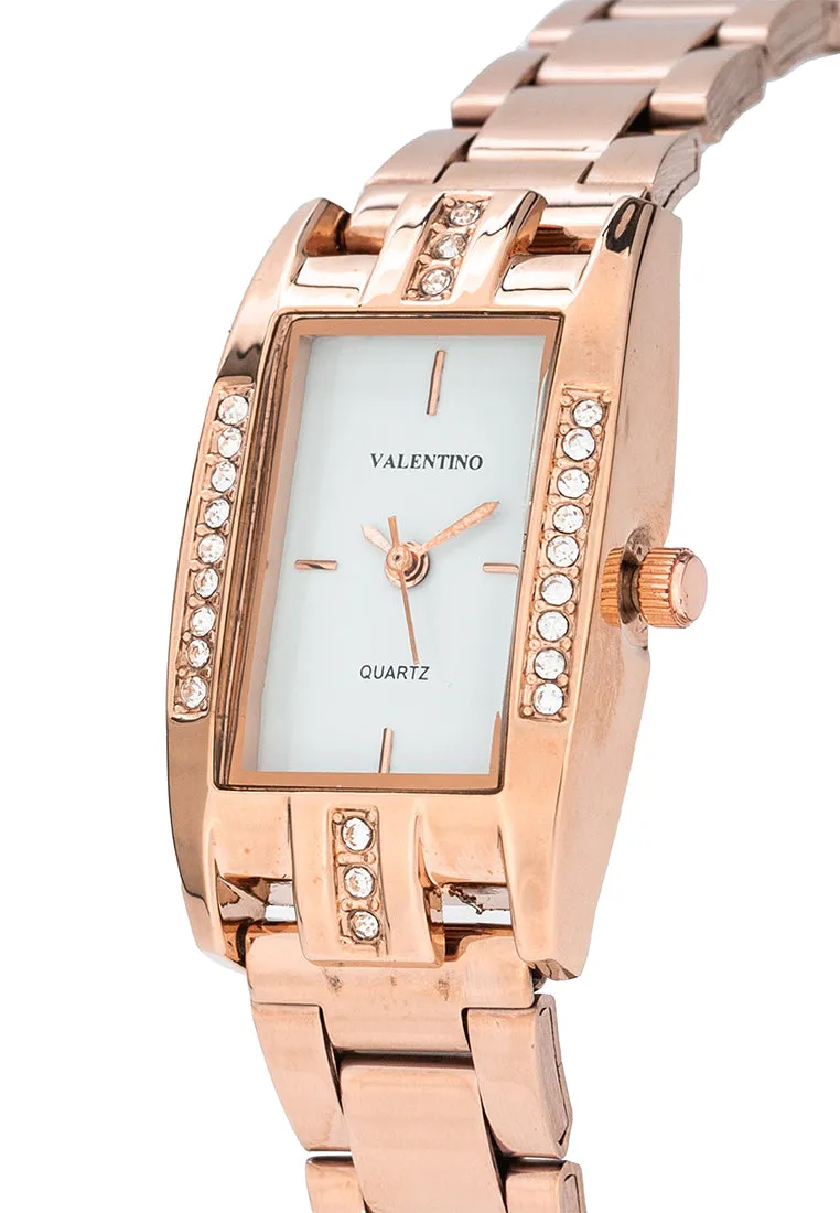 Valentino 20122383-WHITE DIAL Stainless Steel Strap Analog Watch for Women