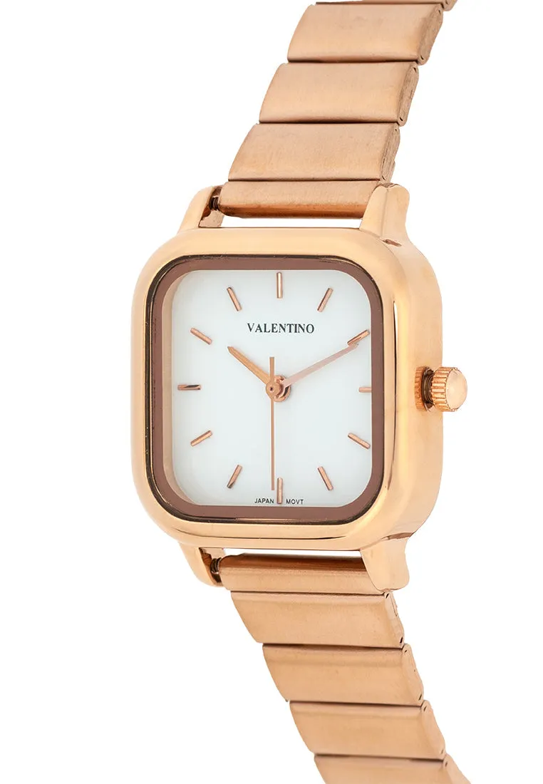 Valentino 20122390-WHITE DIAL Stainless Steel Strap Analog Watch for Women