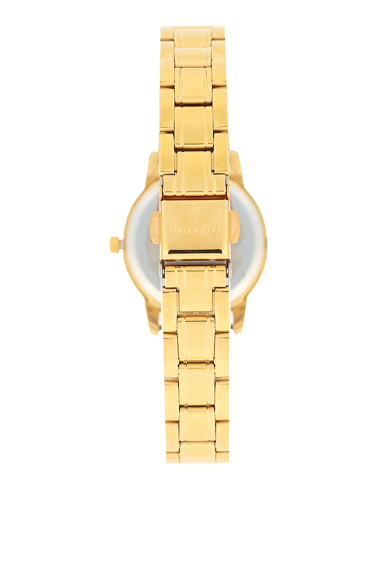 Valentino 20122394-GOLD DIAL Stainless Steel Strap Analog Watch for Women