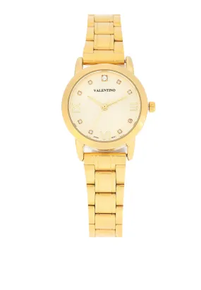 Valentino 20122394-GOLD DIAL Stainless Steel Strap Analog Watch for Women