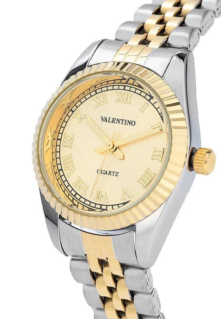 Valentino 20122403-TWO TONE - GOLD DIAL  Stainless Steel Strap Analog Watch for Women